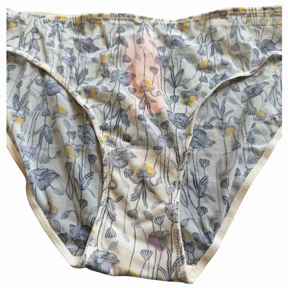 ThirdLove Floral Bikini Panty Size Medium NWT Soft Stretch Brief Underwear